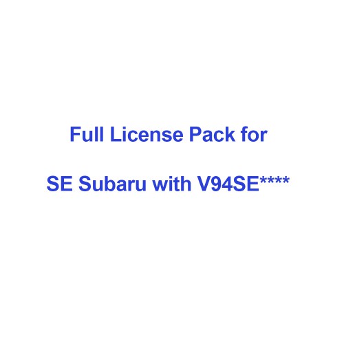 VXDIAG Full Brands License Pack for VCX SE Subaru with SN V94SE*****