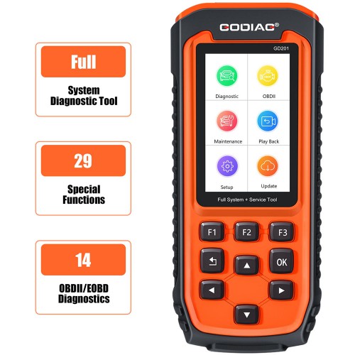  GODIAG GD201 Full System Handheld Scanner with 29 Service Reset Functions Free Update Lifetime