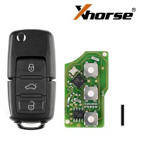 XHORSE XKB501EN Volkswagen B5 Style Special Wired Remote Key 3 Buttons 5pcs/lot
