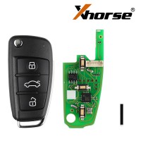 XHORSE XKA600CH VVDI2 Audi A6L Q7 Type Universal Remote Key 3 Buttons 10pcs / lot