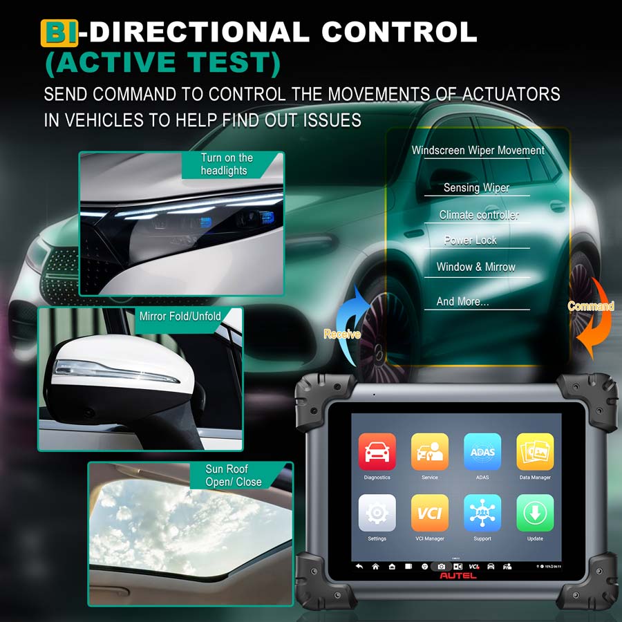   Autel MaxiSys MS908S Pro II  bi-directional control