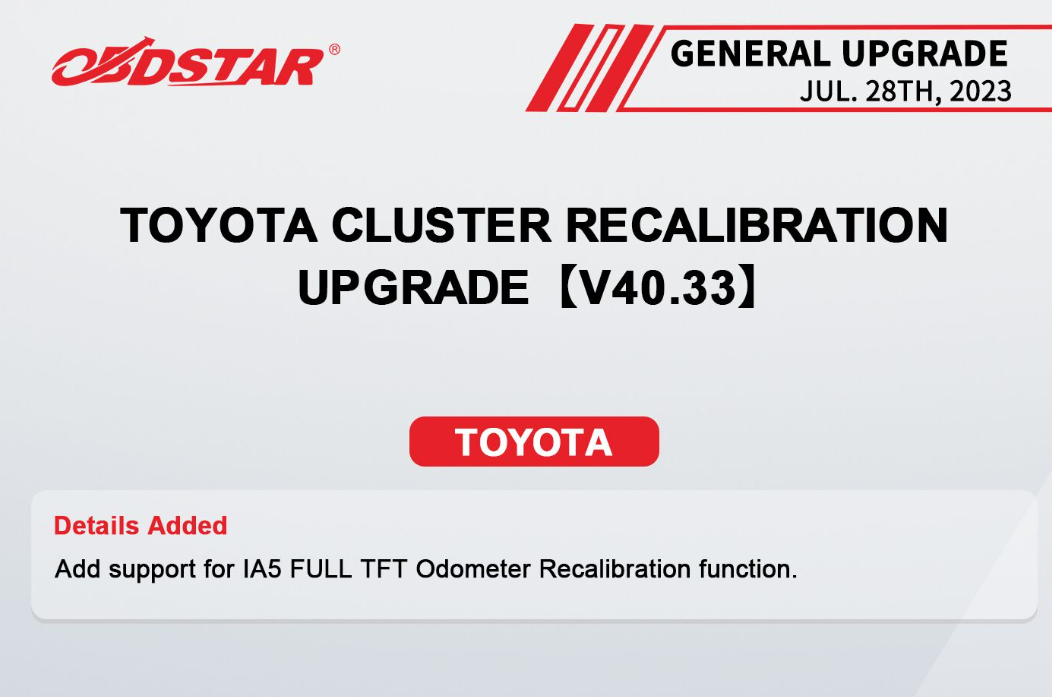 odomaster TOYOTA CLUSTER RECALIBRATION Latest Update 