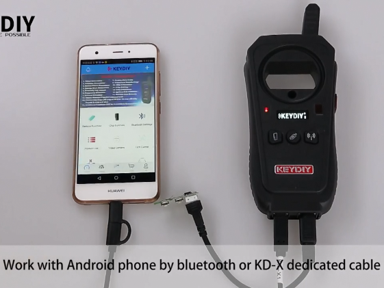KEYDIY KD-X2 Work with Android phone by bluetooth or KD-X dedicated cable