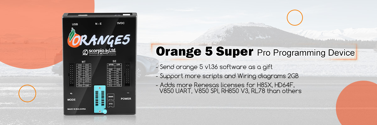 Full Actived Orange5 Orange 5 Super Pro OBD2 Auto Programmer With Full Adapter