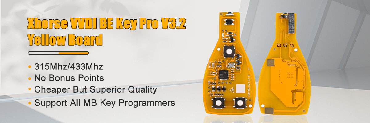 Xhorse VVDI BE Key Pro V3.2 Yellow Board