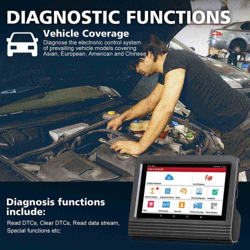 Launch X431 V 8inch Lenovo Tablet Wifi/Bluetooth Full System Diagnostic Tool with 2-Year Free Update Online