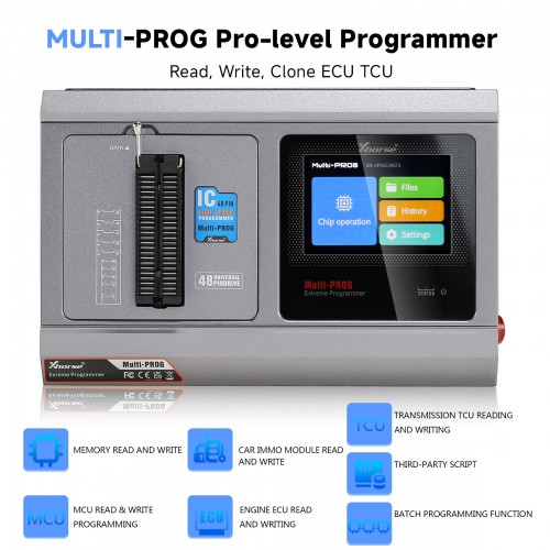 Xhorse Multi-Prog Programmer V1.1.2.0 ECU Gearbox Programmer Update of VVDI Prog with Free MQB48 License Expert Mode Batch Write Chips