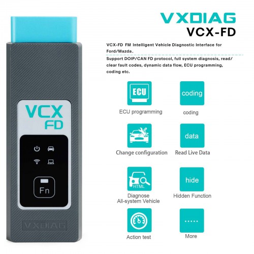 2024 WIFI VXDIAG VCX FD for Ford Mazda Scanner Ford IDS V130 Mazda IDS V131 Supports CAN FD Protocol Replace Ford VCM2