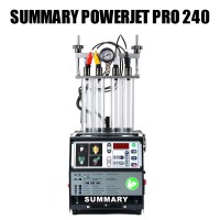 SUMMARY POWERJET PRO 240 Injector Cleaner & Tester Machine Kit 110V 220V for Optional Petrol Vehicles Motorcycle 4-Cylinder