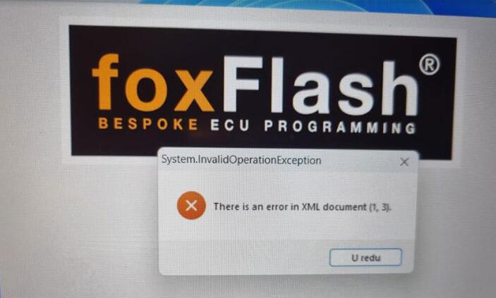 Foxflash There Is An Error In XML Document