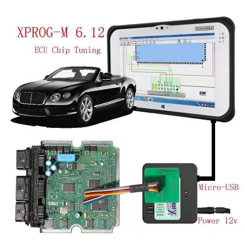 V6.12 XPROG-M Box ECU Programmer + Probes adapted
