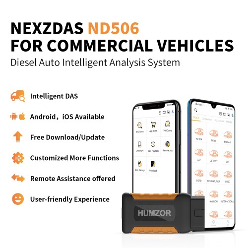 Humzor NexzDAS ND506 PLUS Full Version 10 inch With VCI