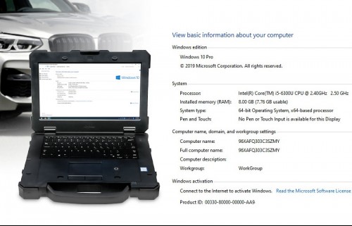 DoIP MB SD Connect Compact 4 Plus Scanner with V2021.03 Software HDD Pre-install in Second Hand Dell 7414 Laptop