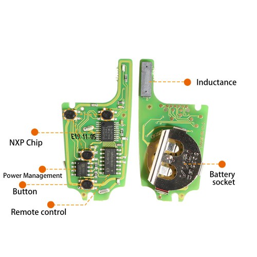 XHORSE XNBU01EN GM Flip Type 4 Buttons Universal Wireless Remote Key Works together with VVDI2 and VVDI KEY TOOL 5 pcs/lot