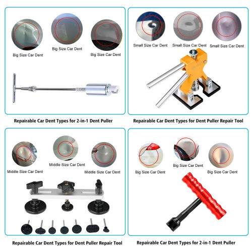 Paintless 81PCS PDR Dent Lifter Tools Kit Hail Repair Slide Hammer Puller Tab