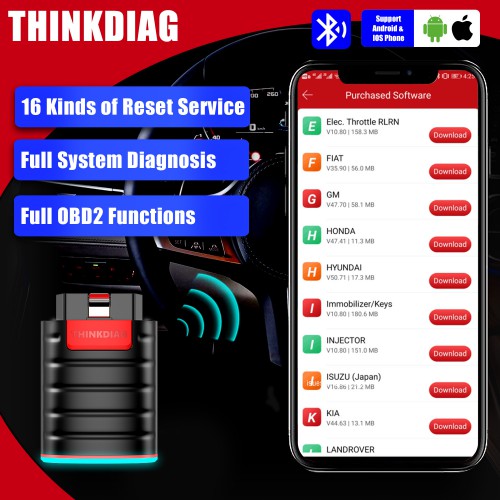 Old Version THINKCAR Thinkdiag OBD2 Full System Scanner With All Car Brands Activation License Support programming And ECU coding