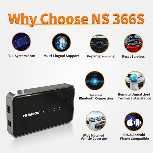 HUMZOR NEXZSYS NS366S Scanner With 13 Special Function US Version USA Plug