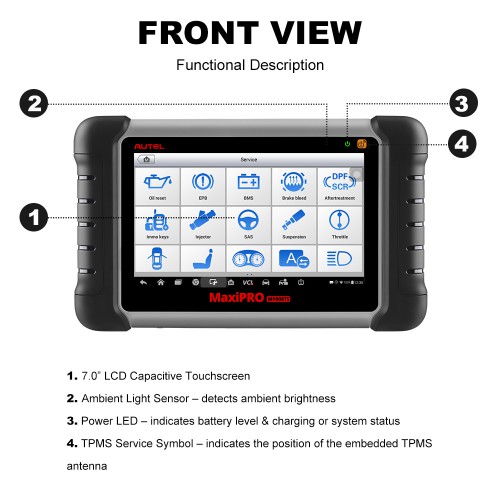 [UK SHIP] Autel MaxiPRO MP808TS WIFI/Bluetooth Diagnostic Tool For Complete TPMS Service and Diagnostic Functions