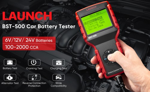 Launch BST-500 12V Car Battery Tester 100-2000CCA Auto Battery Analyzer Charger