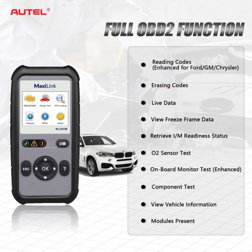 Autel MaxiLink ML529HD Diagnostic Scanner Code Reader for Heavy Duty Truck