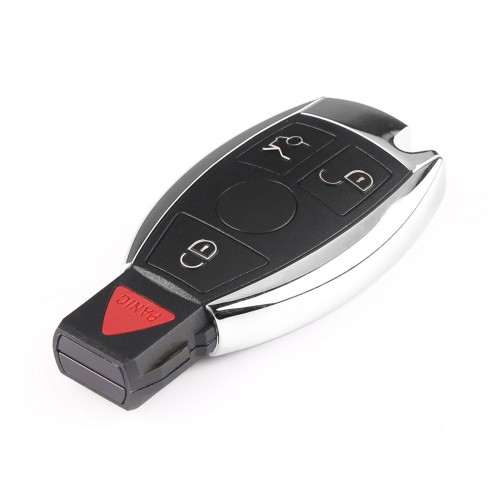 Benz Smart Key Shell 4 Buttons with the Plastic Logo With a Panic Red Button 5pcs/lot