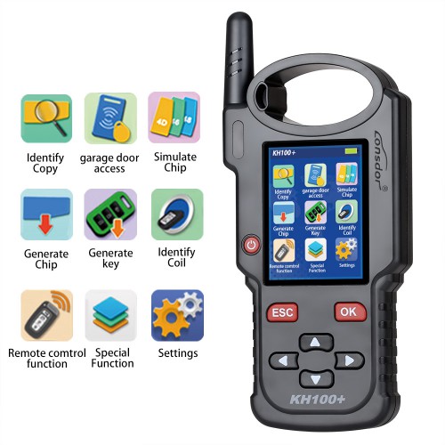 Lonsdor KH100+ Hand-Held Remote Key Programmer Update Version of KH100 Exclusive Support for 8A(H chip) Generation