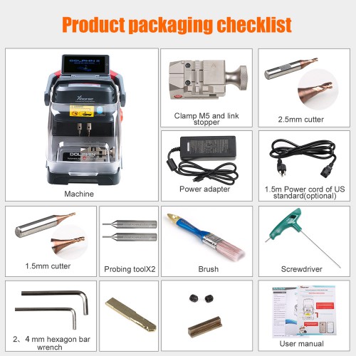 Package offer Xhorse Dolphin XP-005L Dolphin 2 Key Cutting Machine with  Xhorse VVDI Key Tool Max Pro
