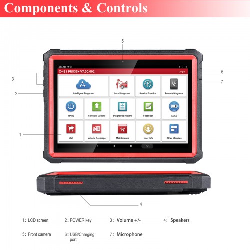 New Launch X431 Pro3s Plus 10.1inch Full System All Function Diagnostic Tools with 31+ Reset Service Upgraded of X431 V Pro 2 Years Free Update