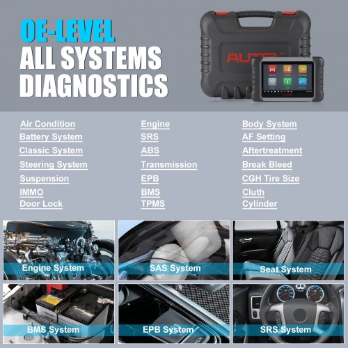 2024 Autel MaxiCOM MK808Z MK808S Automotive Diagnostic Tablet with Android 11 Upgraded Version of MK808 40+ special functions