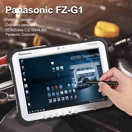 Second-hand Panasonic FZ-G1 I5 3rd generation 10.1" 8G Tablet With V2024.09 MB Star Xentry SSD 256GB Pre-installed