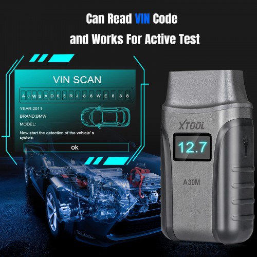 XTOOL A30M OBD2 Car Diagnostic Tool For Andriod/IOS Car Code Reader Full System Diagnostic Bi-directional Control Scanner