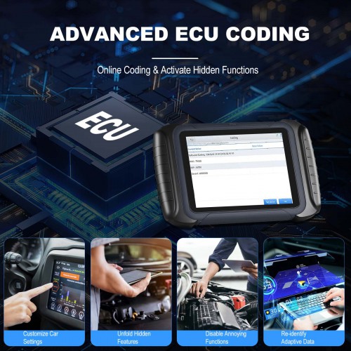 Full System XTOOL D8 BT Scanner Bi-Directional Control Functions ECU Coding Support CAN FD ECU Coding, 38+ Services