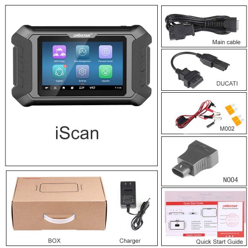 OBDSTAR iScan Ducati Motorcycle Diagnostic Scanner & Key Programmer Android 5.1.1 Service Light Reset Send Free M041 cable 