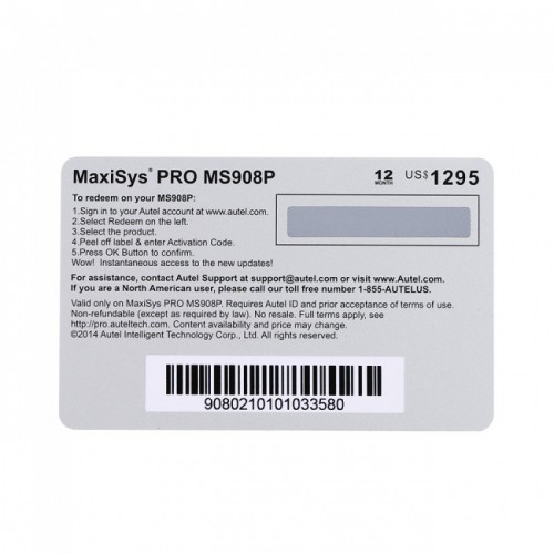 Autel Maxisys Pro MS908P One Year Update Service