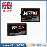 [UK SHIP] V2.8 EU Kess v2 V5.017 Tuning Kit Red PCB  ECU Programmer + V2.25 KTAG ECU Programming Tool Master Version Firmware V7.020