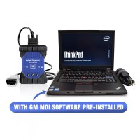 GM MDI 2 Diagnostic Interface With V2022.2 GM MDI GDS2 tech 2 win software Pre-install in Lenovo T410 Laptop I5 CPU 4GB Memory