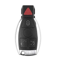Benz Smart Key Shell 4 Buttons with the Plastic Logo With a Panic Red Button 5pcs/lot