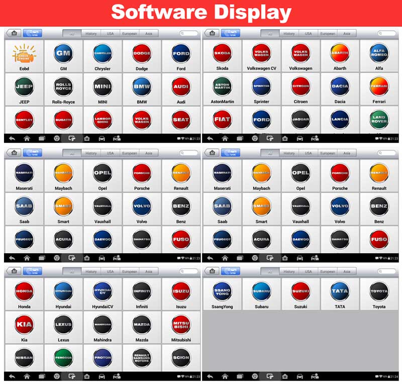 MaxiPRO MP808TS software display