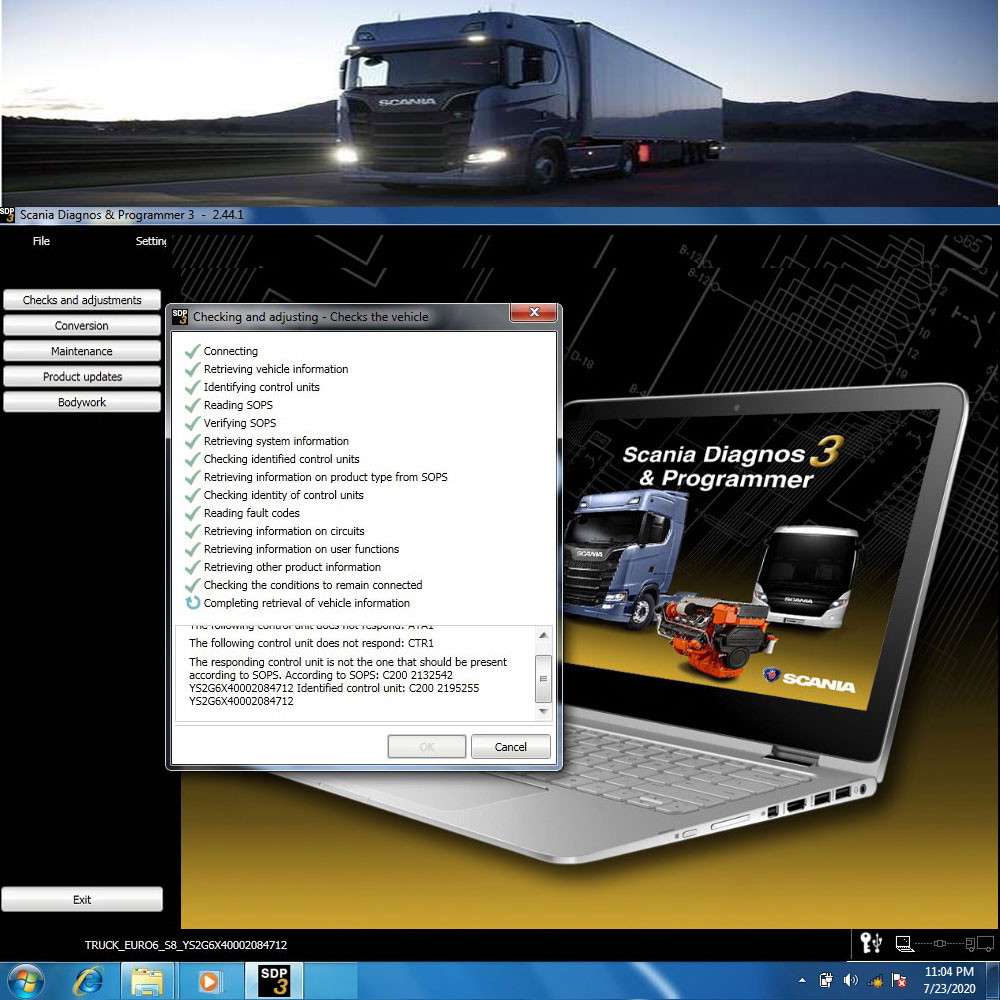 Scania SDP3 V2.44.1 software display 2