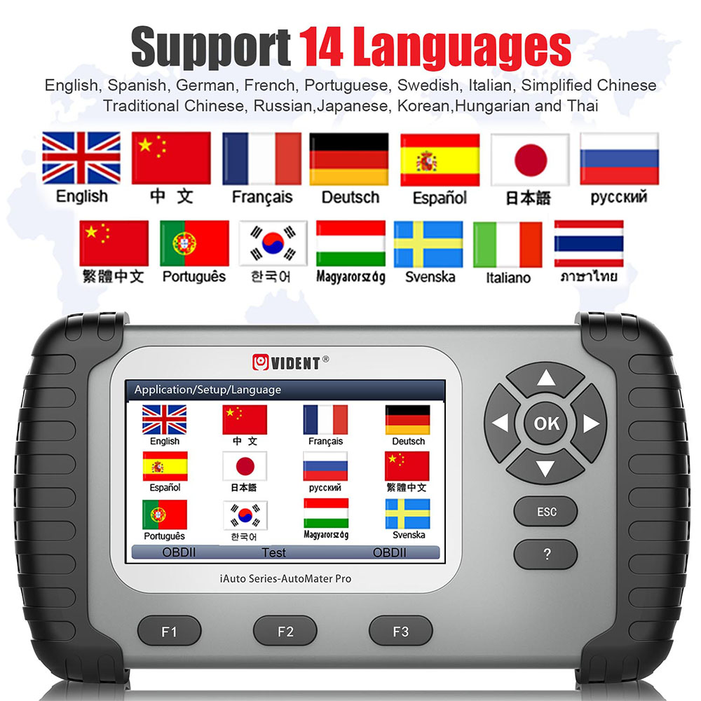 VIDENT iAuto708 support language