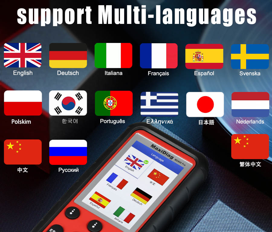AUTEL MaxiDiag MD808 Pro support language